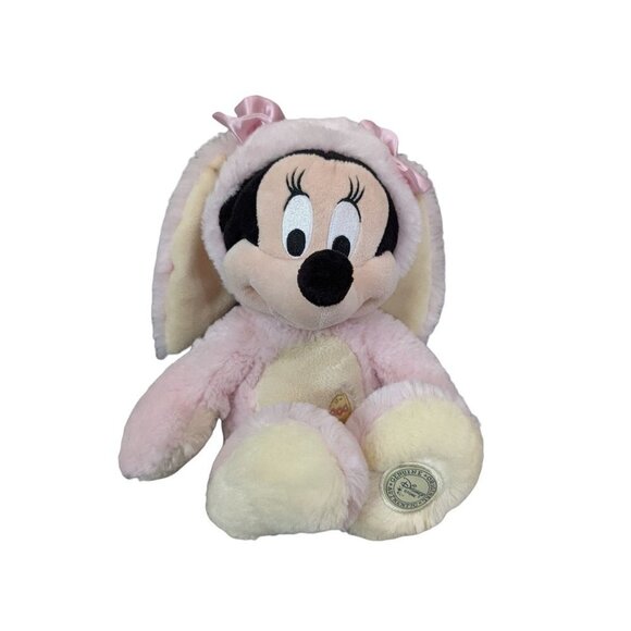Disney store Bunny Minnie mouse pink white pastel 14" plush stuffed a animal toy - Picture 3 of 6
